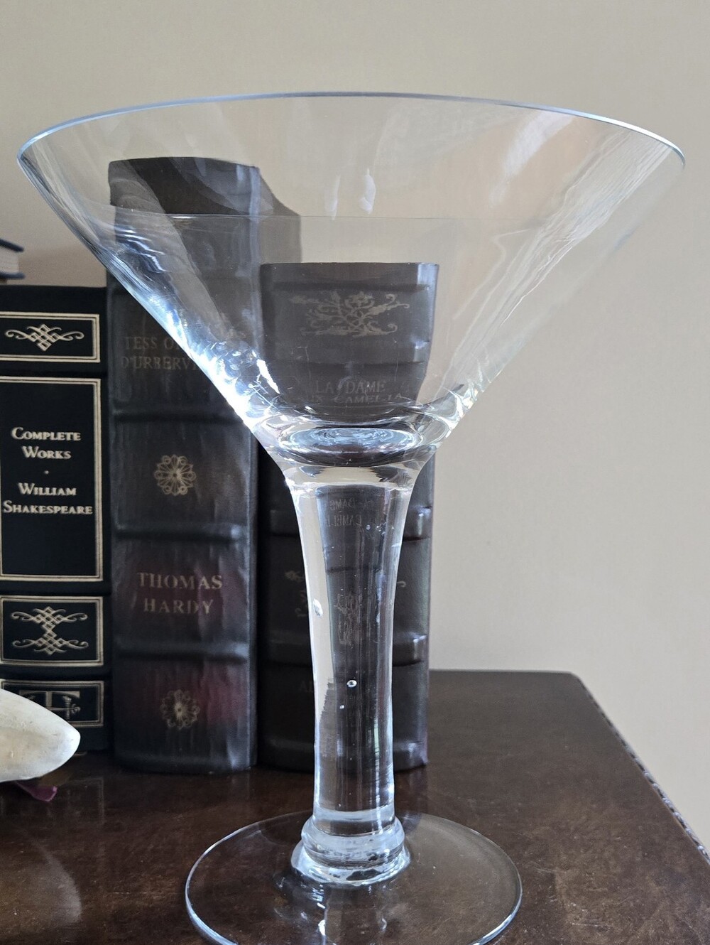 Hosley Clear Glass Oversized Decorative Martini Glass Novelty Vase